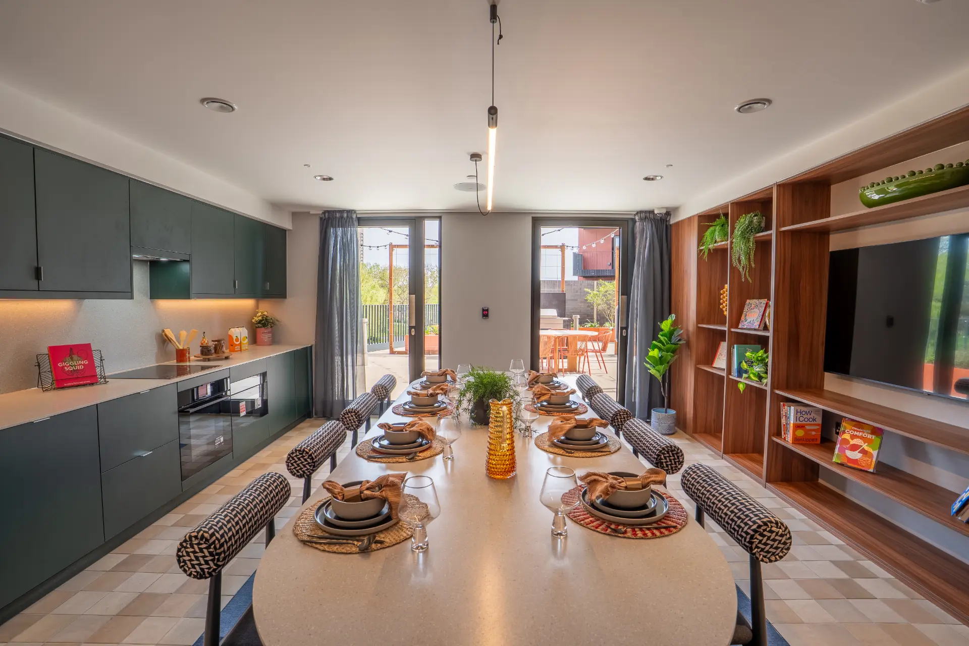 Ironworks House communal dining table